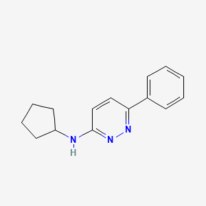 molecular formula C15H17N3 B12177006 Cyclopentyl(6-phenylpyridazin-3-yl)amine 