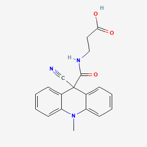3-{[(9-Cyano-9,10-dihydro-10-methylacridin-9-YL)carbonyl]amino}propanoic acid