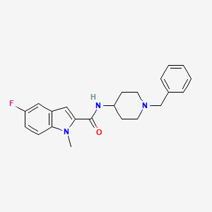 molecular formula C22H24FN3O B12177087 N-(1-benzylpiperidin-4-yl)-5-fluoro-1-methyl-1H-indole-2-carboxamide 