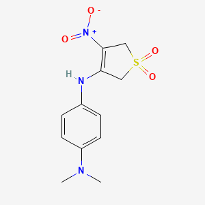 N4,N4-dimethyl-N1-(4-nitro-1,1-dioxo-2,5-dihydrothiophen-3-yl)benzene-1,4-diamine