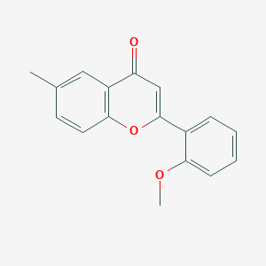 molecular formula C17H14O3 B1217710 2-(2-Methoxyphenyl)-6-methylchromen-4-one CAS No. 89112-85-6