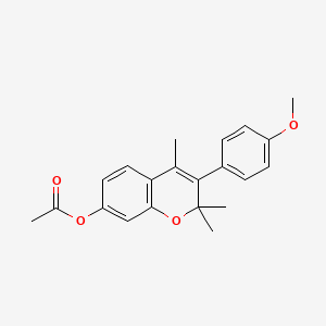 2,2,4-Trimethyl-3-(4-methoxyphenyl)-2H-1-benzopyran-7-ol acetate