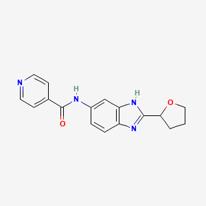 N-[2-(tetrahydrofuran-2-yl)-1H-benzimidazol-5-yl]pyridine-4-carboxamide