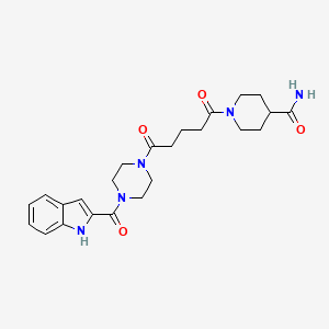 1-{5-[4-(1H-indol-2-ylcarbonyl)piperazin-1-yl]-5-oxopentanoyl}piperidine-4-carboxamide