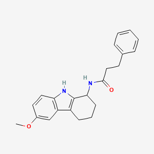 N-(6-methoxy-2,3,4,9-tetrahydro-1H-carbazol-1-yl)-3-phenylpropanamide