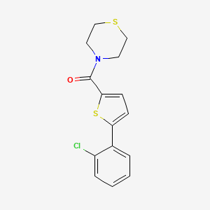 molecular formula C15H14ClNOS2 B12177164 [5-(2-Chlorophenyl)thiophen-2-yl](thiomorpholin-4-yl)methanone 