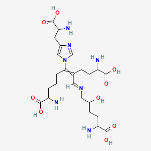 2,10-Diamino-6-[4-(2-amino-2-carboxyethyl)imidazol-1-yl]-5-[(5-amino-5-carboxy-2-hydroxypentyl)iminomethyl]undec-5-enedioic acid