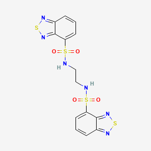 molecular formula C14H12N6O4S4 B12177221 C14H12N6O4S4 