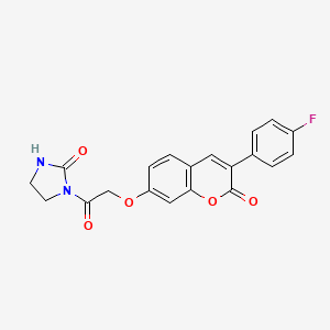 1-({[3-(4-fluorophenyl)-2-oxo-2H-chromen-7-yl]oxy}acetyl)imidazolidin-2-one