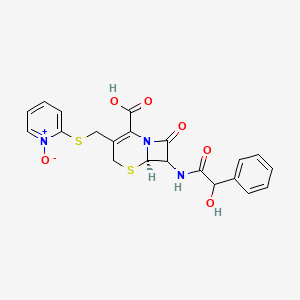 (6R)-7-[(2-hydroxy-2-phenylacetyl)amino]-3-[(1-oxidopyridin-1-ium-2-yl)sulfanylmethyl]-8-oxo-5-thia-1-azabicyclo[4.2.0]oct-2-ene-2-carboxylic acid