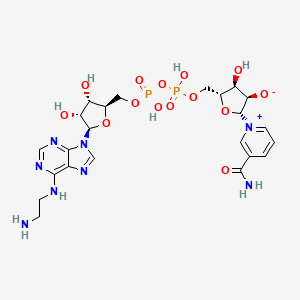(2R,3R,4S,5R)-5-[[[[(2R,3S,4R,5R)-5-[6-(2-aminoethylamino)purin-9-yl]-3,4-dihydroxyoxolan-2-yl]methoxy-hydroxyphosphoryl]oxy-hydroxyphosphoryl]oxymethyl]-2-(3-carbamoylpyridin-1-ium-1-yl)-4-hydroxyoxolan-3-olate