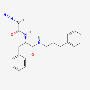 molecular formula C20H22N4O2 B1217726 N-Diazoacetyl-L-phenylalanine-3-phenylpropylamide CAS No. 61715-45-5