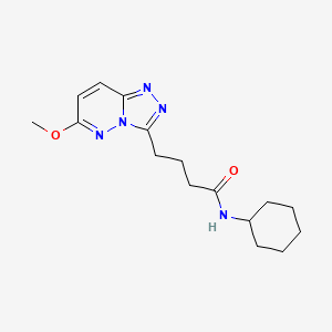 molecular formula C16H23N5O2 B12177276 N-cyclohexyl-4-(6-methoxy-[1,2,4]triazolo[4,3-b]pyridazin-3-yl)butanamide 