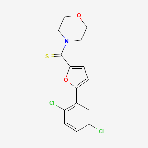 molecular formula C15H13Cl2NO2S B12177348 [5-(2,5-Dichlorophenyl)furan-2-yl](morpholin-4-yl)methanethione 