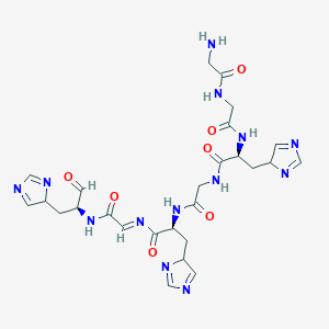 (2S)-2-[[2-[(2-aminoacetyl)amino]acetyl]amino]-3-(4H-imidazol-4-yl)-N-[2-[[(2S)-3-(4H-imidazol-4-yl)-1-[[2-[[(2S)-1-(4H-imidazol-4-yl)-3-oxopropan-2-yl]amino]-2-oxoethylidene]amino]-1-oxopropan-2-yl]amino]-2-oxoethyl]propanamide