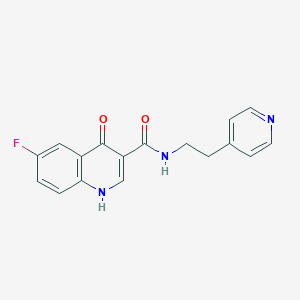 6-fluoro-4-hydroxy-N-(2-(pyridin-4-yl)ethyl)quinoline-3-carboxamide