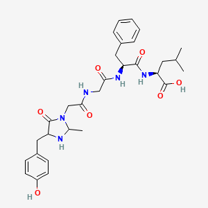(2S)-2-[[(2S)-2-[[2-[[2-[4-[(4-hydroxyphenyl)methyl]-2-methyl-5-oxoimidazolidin-1-yl]acetyl]amino]acetyl]amino]-3-phenylpropanoyl]amino]-4-methylpentanoic acid