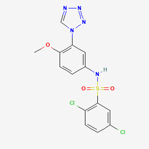 2,5-dichloro-N-[4-methoxy-3-(1H-tetrazol-1-yl)phenyl]benzenesulfonamide