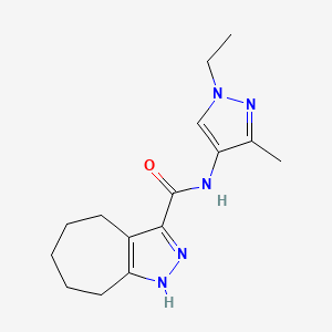 N-(1-ethyl-3-methyl-1H-pyrazol-4-yl)-2,4,5,6,7,8-hexahydrocyclohepta[c]pyrazole-3-carboxamide