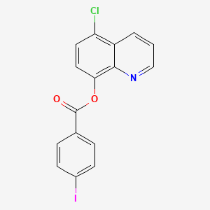 molecular formula C16H9ClINO2 B12177498 5-Chloroquinolin-8-yl 4-iodobenzoate 