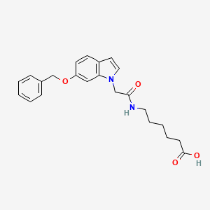 6-({[6-(benzyloxy)-1H-indol-1-yl]acetyl}amino)hexanoic acid