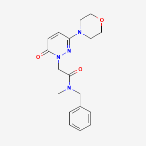 molecular formula C18H22N4O3 B12177516 N-benzyl-N-methyl-2-[3-(morpholin-4-yl)-6-oxopyridazin-1(6H)-yl]acetamide 