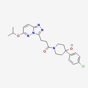 1-[4-(4-Chlorophenyl)-4-hydroxypiperidin-1-yl]-3-[6-(propan-2-yloxy)[1,2,4]triazolo[4,3-b]pyridazin-3-yl]propan-1-one