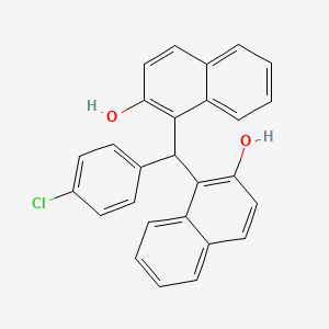 molecular formula C27H19ClO2 B1217758 4-Chlorophenyl-bis(2-hydroxy-1-naphthyl)methane CAS No. 66595-77-5