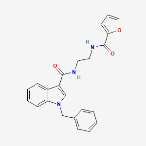 molecular formula C23H21N3O3 B12177585 1-benzyl-N-{2-[(furan-2-ylcarbonyl)amino]ethyl}-1H-indole-3-carboxamide 