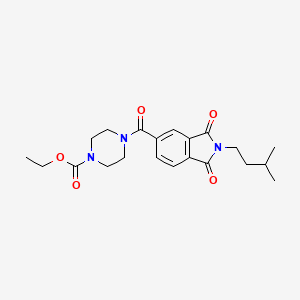 ethyl 4-{[2-(3-methylbutyl)-1,3-dioxo-2,3-dihydro-1H-isoindol-5-yl]carbonyl}piperazine-1-carboxylate