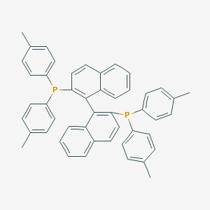 molecular formula C48H40P2 B121776 [1-[2-Bis(4-methylphenyl)phosphanylnaphthalen-1-yl]naphthalen-2-yl]-bis(4-methylphenyl)phosphane CAS No. 153305-67-0