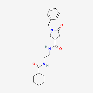 1-benzyl-N-{2-[(cyclohexylcarbonyl)amino]ethyl}-5-oxopyrrolidine-3-carboxamide