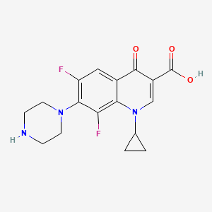 molecular formula C17H17F2N3O3 B1217764 8-Fluorociprofloxacin CAS No. 94242-53-2