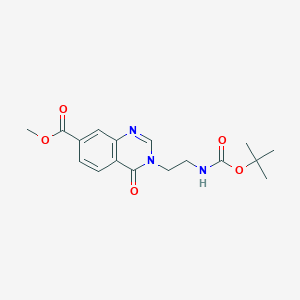 Methyl 3-{2-[(tert-butoxycarbonyl)amino]ethyl}-4-oxo-3,4-dihydroquinazoline-7-carboxylate