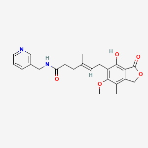 molecular formula C23H26N2O5 B12177696 (4E)-6-(4-hydroxy-6-methoxy-7-methyl-3-oxo-1,3-dihydro-2-benzofuran-5-yl)-4-methyl-N-(pyridin-3-ylmethyl)hex-4-enamide 