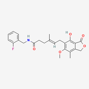 molecular formula C24H26FNO5 B12177706 (4E)-N-(2-fluorobenzyl)-6-(4-hydroxy-6-methoxy-7-methyl-3-oxo-1,3-dihydro-2-benzofuran-5-yl)-4-methylhex-4-enamide 