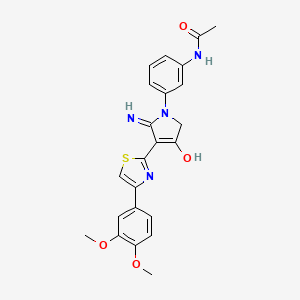 Acetamide, N-[3-[2-amino-3-[4-(3,4-dimethoxyphenyl)-2-thiazolyl]-4,5-dihydro-4-oxo-1H-pyrrol-1-yl]phenyl]-