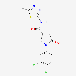 1-(3,4-dichlorophenyl)-N-(5-methyl-1,3,4-thiadiazol-2-yl)-5-oxopyrrolidine-3-carboxamide