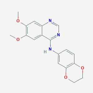 molecular formula C18H17N3O4 B12177768 N-(2,3-dihydro-1,4-benzodioxin-6-yl)-6,7-dimethoxyquinazolin-4-amine 