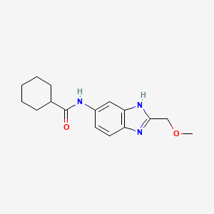 molecular formula C16H21N3O2 B12177769 N-[2-(methoxymethyl)-1H-benzimidazol-5-yl]cyclohexanecarboxamide 