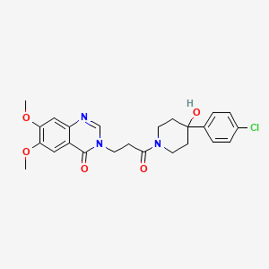 3-{3-[4-(4-chlorophenyl)-4-hydroxypiperidin-1-yl]-3-oxopropyl}-6,7-dimethoxyquinazolin-4(3H)-one