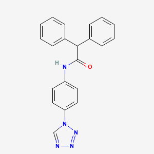 molecular formula C21H17N5O B12177838 2,2-diphenyl-N-[4-(1H-tetrazol-1-yl)phenyl]acetamide 