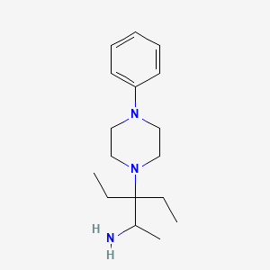 molecular formula C17H29N3 B1217784 3-Ethyl-3-(4-phenylpiperazin-1-yl)pentan-2-amine CAS No. 101751-95-5