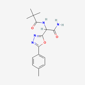 1,3,4-Oxadiazole-2-acetamide, alpha-[(2,2-dimethyl-1-oxopropyl)amino]-5-(4-methylphenyl)-