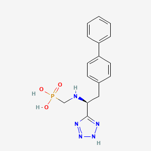 molecular formula C16H18N5O3P B1217789 (S)-2-Biphenyl-4-yl-1-(1H-tetrazol-5-yl)ethylaminomethyl phosphonic acid CAS No. 154116-31-1