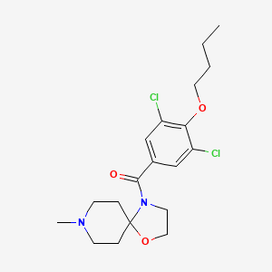 molecular formula C19H26Cl2N2O3 B12177892 (4-Butoxy-3,5-dichlorophenyl)(8-methyl-1-oxa-4,8-diazaspiro[4.5]dec-4-yl)methanone 