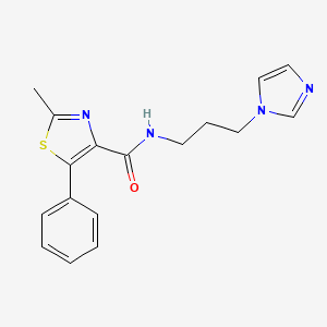 N-(3-(1H-imidazol-1-yl)propyl)-2-methyl-5-phenylthiazole-4-carboxamide