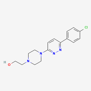 molecular formula C16H19ClN4O B12177954 2-{4-[6-(4-Chlorophenyl)pyridazin-3-yl]piperazin-1-yl}ethanol 