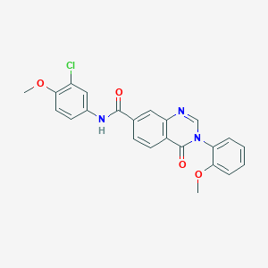 N-(3-chloro-4-methoxyphenyl)-3-(2-methoxyphenyl)-4-oxo-3,4-dihydroquinazoline-7-carboxamide