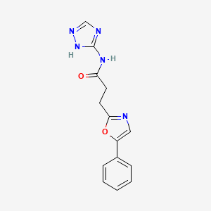 3-(5-phenyl-1,3-oxazol-2-yl)-N-(1H-1,2,4-triazol-3-yl)propanamide